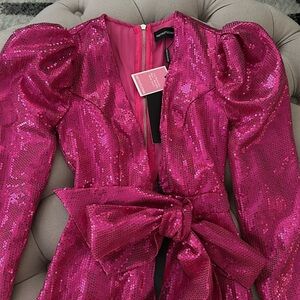 Pink sequin dress